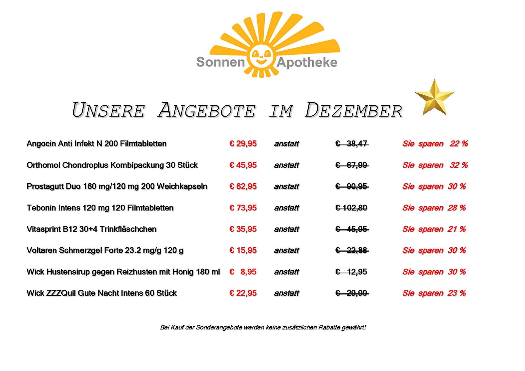 Sonderangebote Dezember 2025